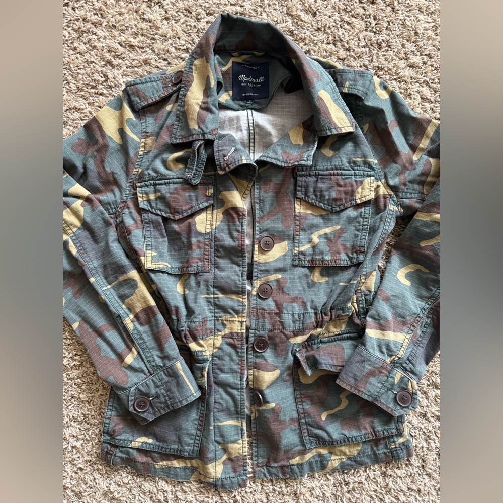 Madewell | Camo denim jacket size Medium